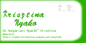 krisztina nyako business card